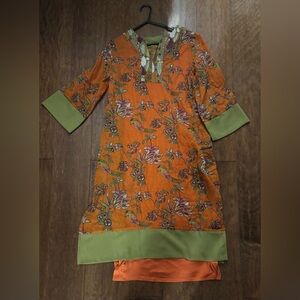 Rara Avis Orange Floral Dress